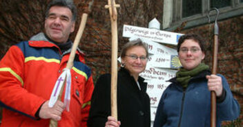 Pilgerpastor B. Lohse, Pröpstin K. Fehrs, Gemeindedienst-Mitarbeiter U. Dorner