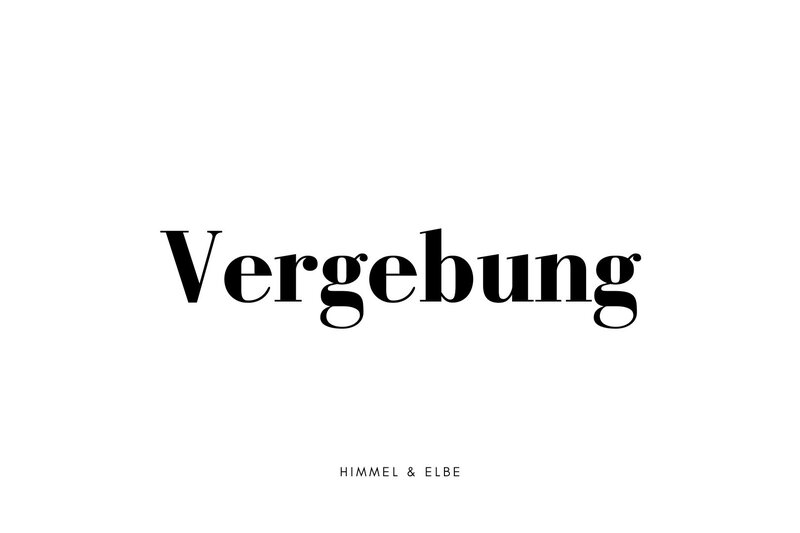 Vergebung steht auf weißen Hintergrund