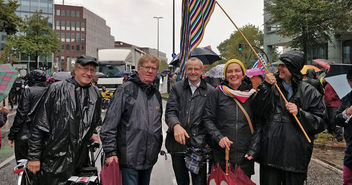 Theologe Hans-Martin Gutmann, Propst Matthias Bohl, Propst Martin Vetter, Susanne Gerbsch (Pressereferentin der Bischofskanzlei) und ihr Ehemann Hartmut Gerbsch - © Johannes Braun - Copyright: © Johannes Braun